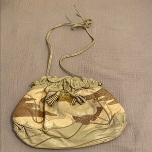 CARLO FIORI OF ITALY Stylish Vintage Beige and Brown Women's Bag